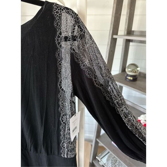 Bailey 44 Dominique Dress Women’s S black NWT Whimsygoth Fairygoth Witchy‎ - Picture 3 of 13